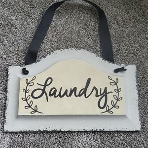 Wood laundry sign